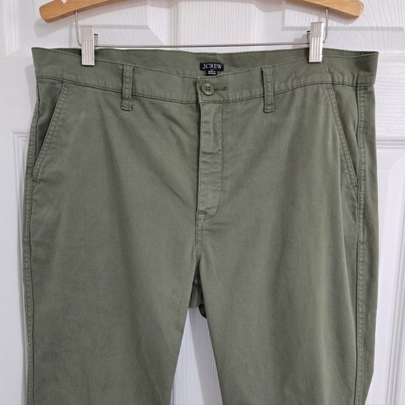 J.Crew Chino Khaki Pants Women's Plus Size 32 Green Ankle Cotton Boho Minimalist - Picture 2 of 13
